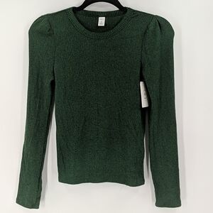 NWT Girls 1901 Fuzzy Ribbed Long Sleeve Tee